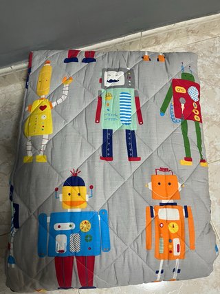 Edredón Cama 90 Robots Gris Multicolor
