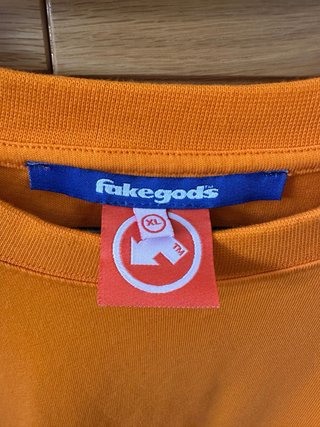 Camiseta Fake Gods XL Naranja