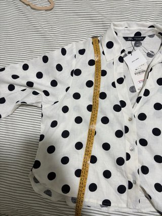 Blusa Zara Lunares Lino