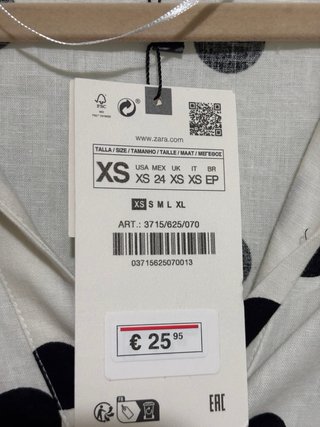 Blusa Zara Lunares Lino