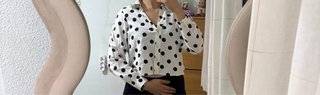 Blusa Zara Lunares Lino