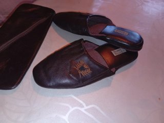 Zapatillas de cuero Hobby hose hombre