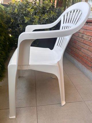 Silla de jardín/terraza blanca nueva