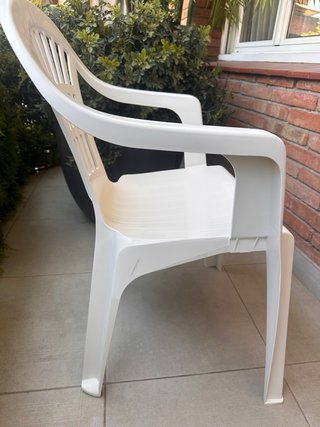 Silla de jardín/terraza blanca nueva