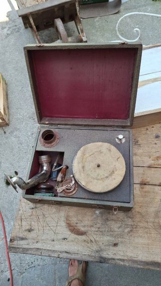 Gramófono Antiguo Francia Siglo XIX