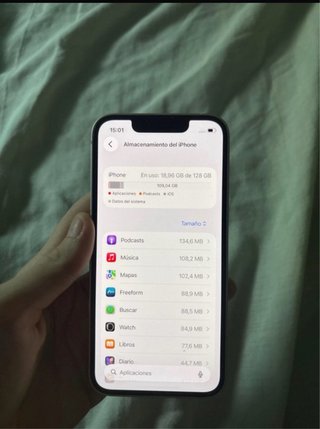 iPhone 13 mini 74% bateria camara dañada