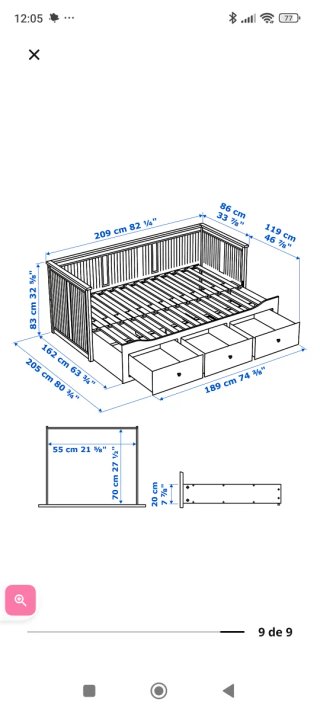 Cama Ikea Hemnes Blanca
