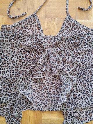 Top Shein Estampado Animal