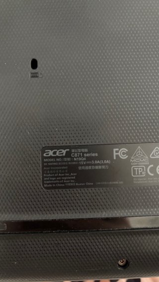 Acer Chromebook Negro con Cargador