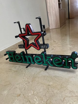 Cartel Luminoso Heineken Estrella Roja