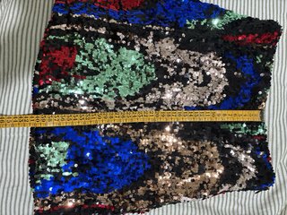 Falda Desigual Lentejuelas Multicolor