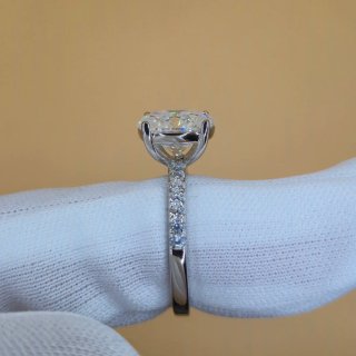 Anillo Plata Óvalo Moissanita