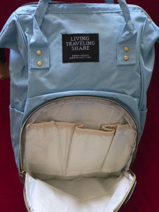 Mochila Pañalera Azul Bebé