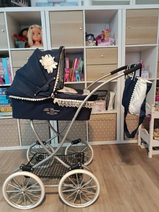 Carrito de bebé clásico azul marino