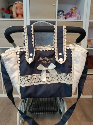 Carrito de bebé clásico azul marino