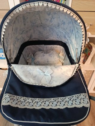 Carrito de bebé clásico azul marino