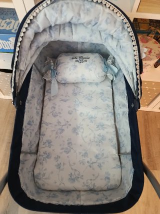 Carrito de bebé clásico azul marino