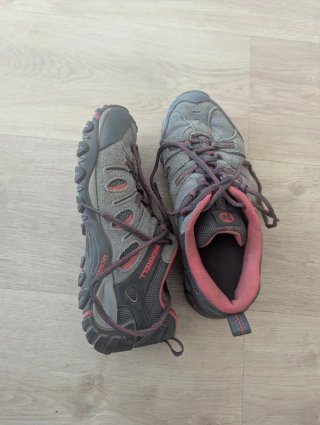 Merrell Bambas Trail Running Gris/Rosa