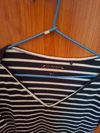 Camiseta rayas azul y blanco Corte Inglés Talla XS