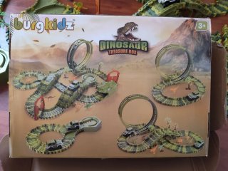 Pista de Coches Burgkidz Dinosaurios