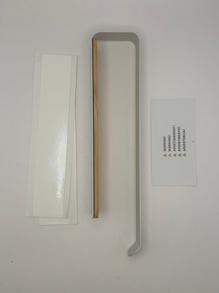 Toallero adhesivo bambú blanco 30 cm NUEVO