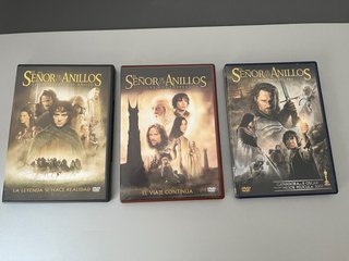 3 DVDs El Señor de los Anillos