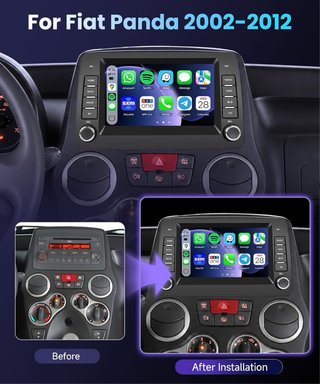 NUEVO! (235€) Radio Coche Fiat Panda 02-12 Carplay
