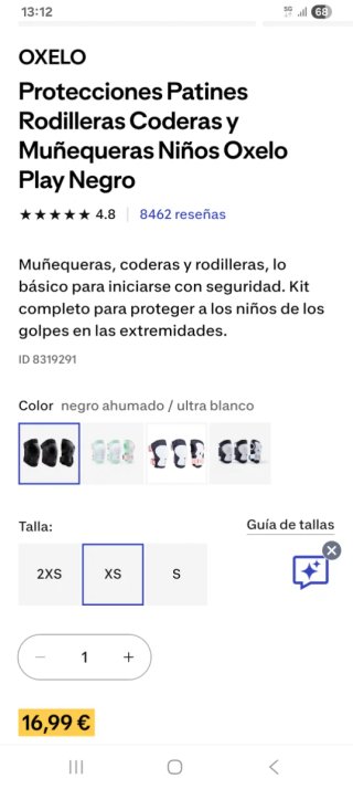 Set Protectores Patines Infantil 6-10