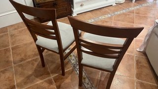 Juego de 2 sillas de comedor madera