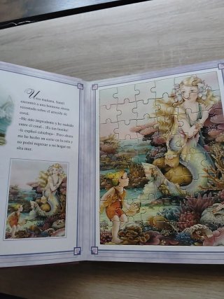 2 Libros Puzlecuentos Hadas y Sirenas