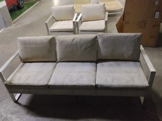 2 Butacas y Sillón 3 Plazas Aluminio