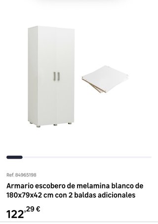 Armario Escobero/Despensa Blanco