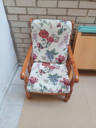 Sillón de salón estampado