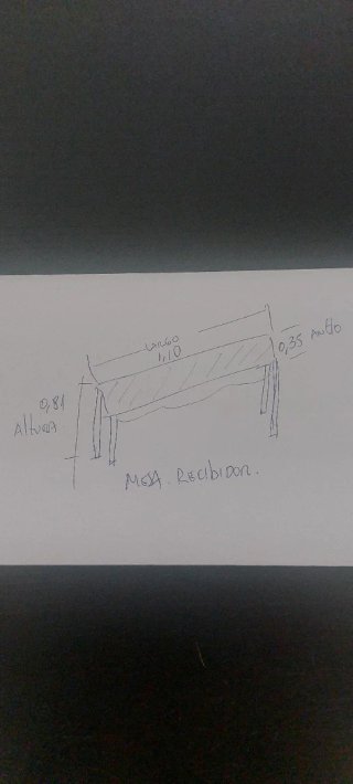 Mesa recibidor madera estilo vintage