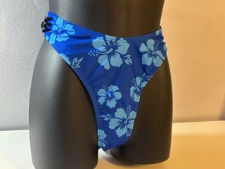 Costume da bagno due pezzi floreale blu