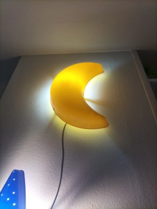 Lote 4 ámparas infantiles: Luna,3 estrellas y sol