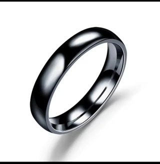Anillo de titanio negro