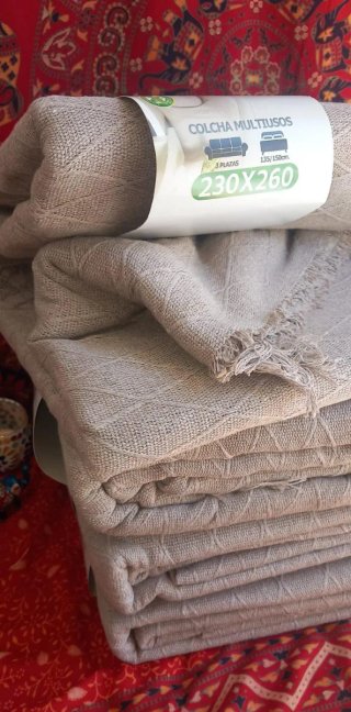 2 Colcha 230x260 Jarapa Algodón.EnvíoGratis