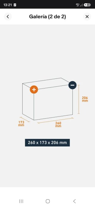 Batería Exide Dual AGM 12V 50Ah 450Wh