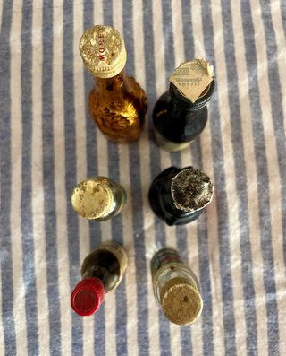 Lote 6 bottiglie di liquore vuote