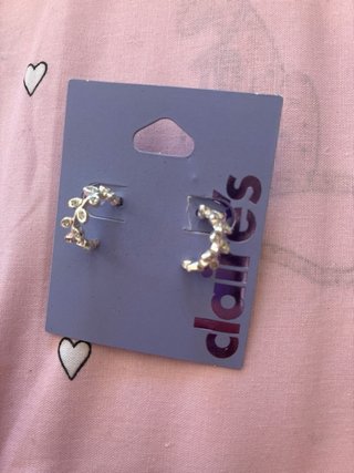 Pendientes Claire's Hojas con Brillantes