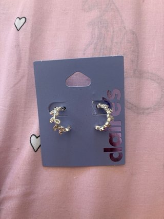 Pendientes Claire's Hojas con Brillantes