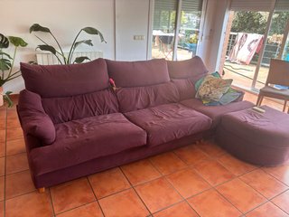 Sofá 4 plazas tela