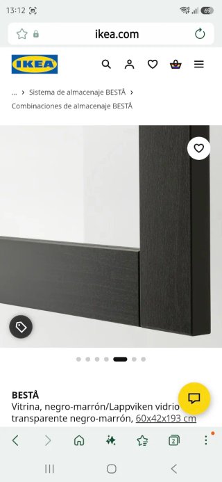 Vitrina IKEA BESTÅ negro/marrón