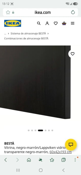 Vitrina IKEA BESTÅ negro/marrón