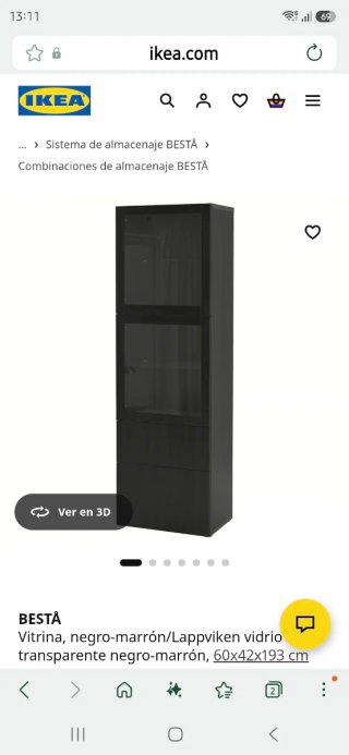 Vitrina IKEA BESTÅ negro/marrón