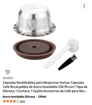Cafetera Nespresso Vertuo Pop Blanca con capsulas