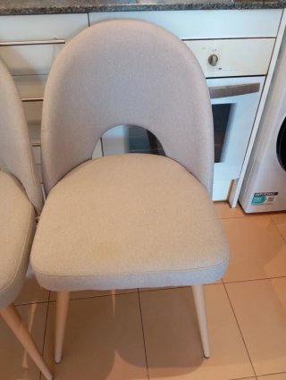 Juego de 4 sillas tapizadas grises