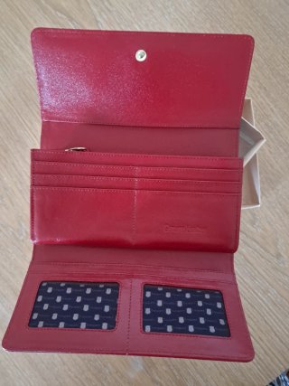 Billetera de piel mujer Tranquera roja