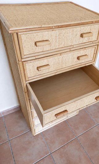 Cajonera Bambú y Ratán
